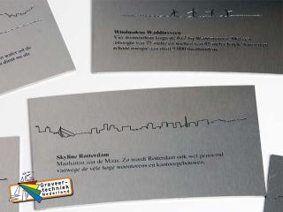 Naamplaat RVS skyline Rotterdam